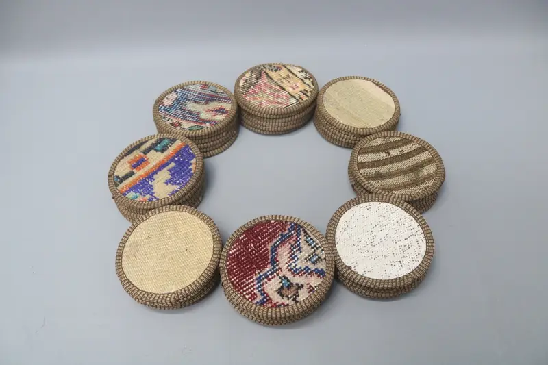 ボヘミアンラウンドコースター、ユニークな5x5インチのドリンクコースター