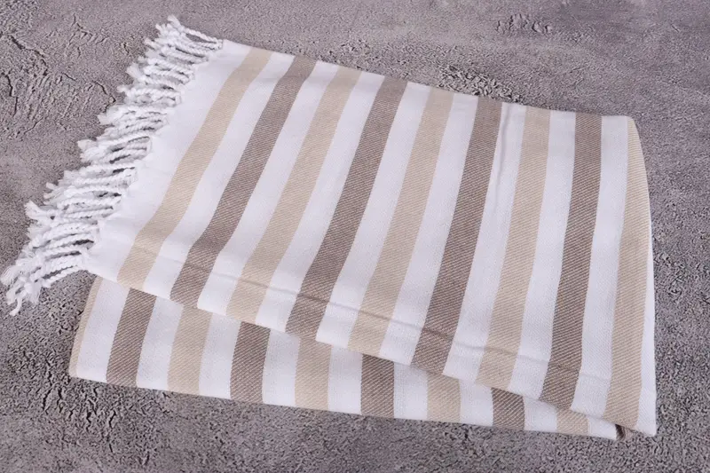 Wedding Gift Ideas, Unique Wedding Gift, 70x40 Cotton Striped Towel, Handmade Gift, Absorbent towel, Bridesmaid Gift, First Wedding Anniversary Gift - 6