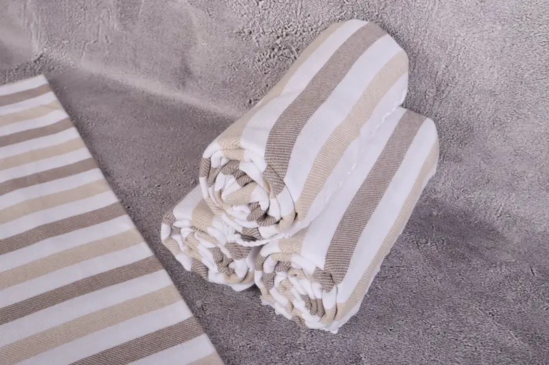 Wedding Gift Ideas, Unique Wedding Gift, 70x40 Cotton Striped Towel, Handmade Gift, Absorbent towel, Bridesmaid Gift, First Wedding Anniversary Gift - 8