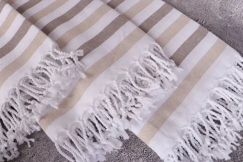 Wedding Gift Ideas, Unique Wedding Gift, 70x40 Cotton Striped Towel, Handmade Gift, Absorbent towel, Bridesmaid Gift, First Wedding Anniversary Gift - 5