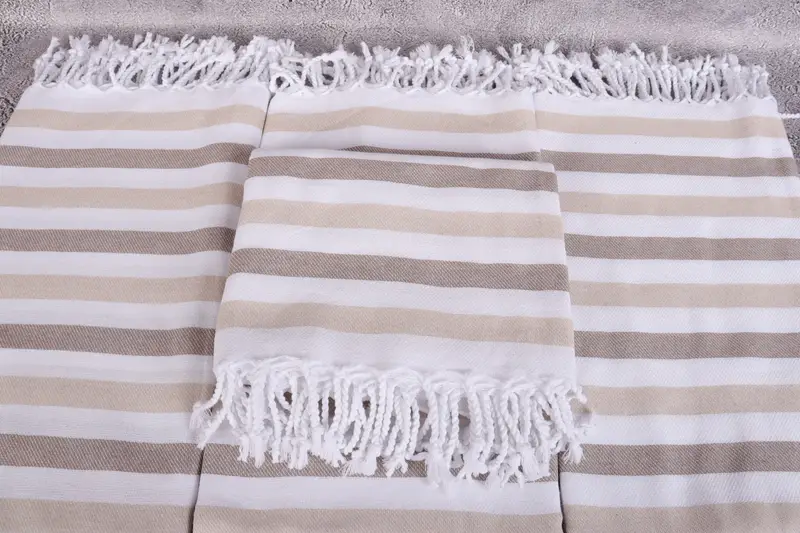 Wedding Gift Ideas, Unique Wedding Gift, 70x40 Cotton Striped Towel, Handmade Gift, Absorbent towel, Bridesmaid Gift, First Wedding Anniversary Gift - 4