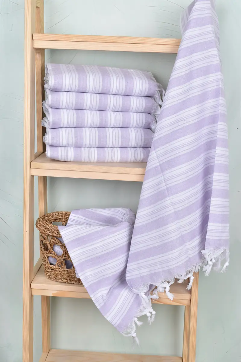 Scarf Towel, Bath towel, Monogram Beach Towel, Wedding Shower Gift, Luxury Turkish peshtemal beach towel, Travel towel, 70x40 Cotton Striped Towel - 3