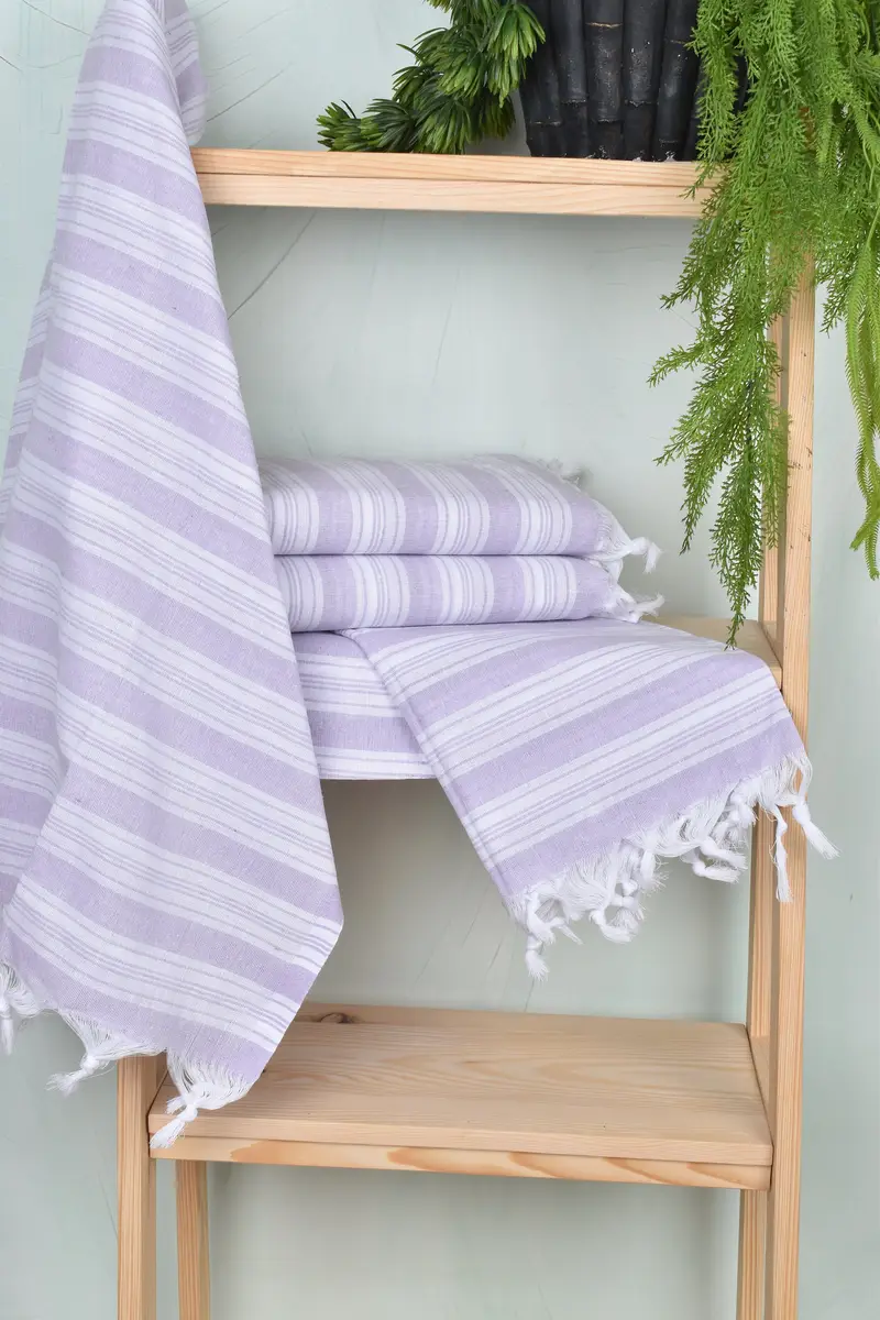 Scarf Towel, Bath towel, Monogram Beach Towel, Wedding Shower Gift, Luxury Turkish peshtemal beach towel, Travel towel, 70x40 Cotton Striped Towel - 6