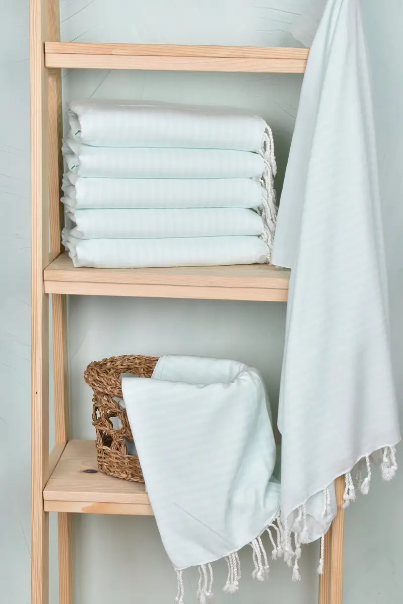 Decorative Towel, 70x40 Bamboo Striped Towel, Bath towel, Gym Towel, Customized Turkish Towel, Turkish Towel Beach, Bathroom Towel, Beach towel - 3