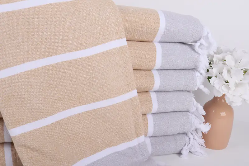 68x40 Cotton Striped Terry Towel, Turkish towel, Bulk Order Towel, Valentines Day Gift For Her, Best Beach Towel, Quick-dry towel, Embroidery Towels - 1