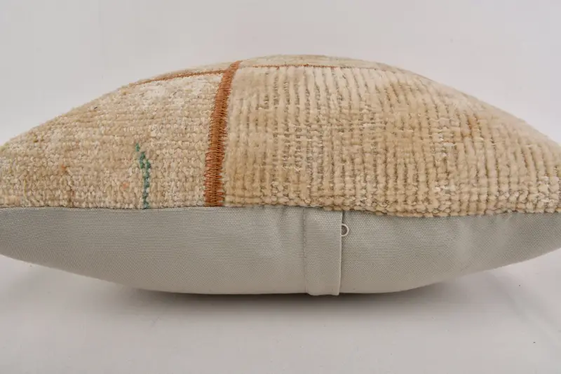 Chair Pillow Sham, 20x20 Brown Pillow Sham, Kilim Rug Cushion, Cushion Cover, Throw Kilim Pillow, Kilim Pillow, Vintage Kilim Pillow - 5