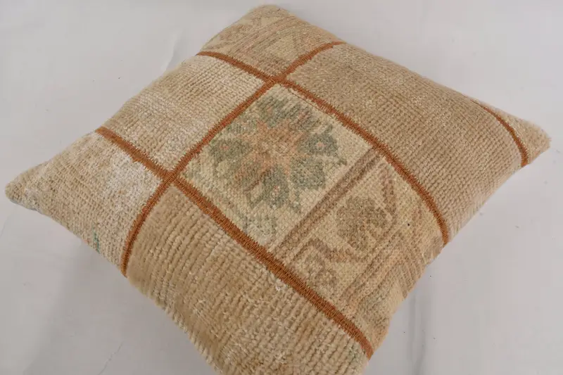 Chair Pillow Sham, 20x20 Brown Pillow Sham, Kilim Rug Cushion, Cushion Cover, Throw Kilim Pillow, Kilim Pillow, Vintage Kilim Pillow - 6
