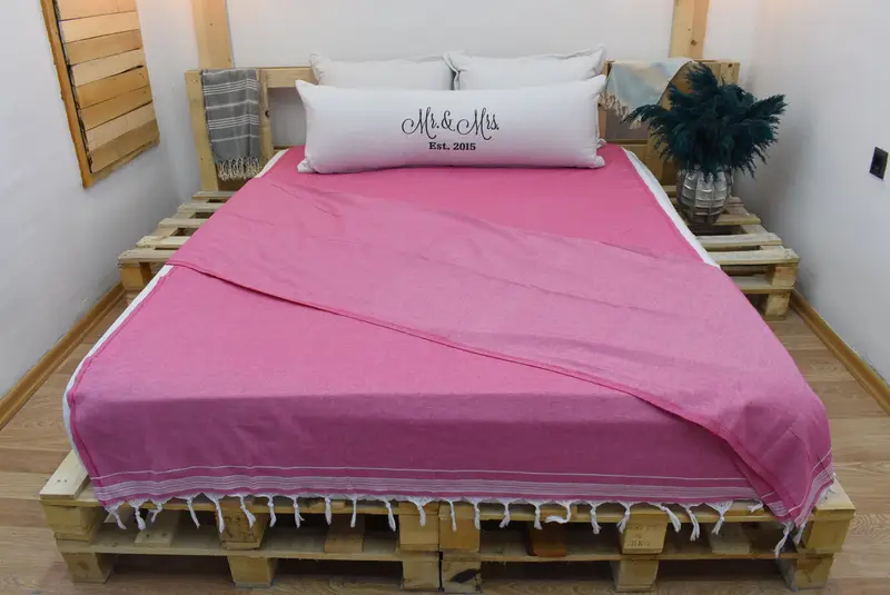 Halloween Blanket, Turkish Blanket, Best Wedding Gift, Wedding Day Gift For Bride, 92x56 Cotton Striped Towel, Throw Blanket Couch, Bridesmaid Gifts - 7