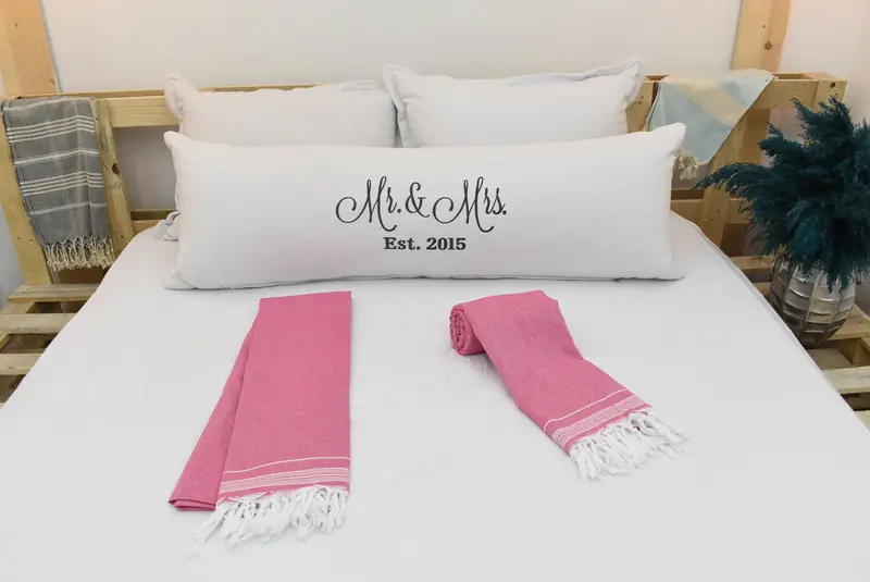 Halloween Blanket, Turkish Blanket, Best Wedding Gift, Wedding Day Gift For Bride, 92x56 Cotton Striped Towel, Throw Blanket Couch, Bridesmaid Gifts - 3