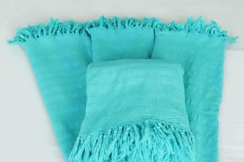 Turkish Bedspread, Bridal Shower Gift, Custom Blanket, 96x68 Cotton Stonewashed Striped Towel, Bachelorette Party Favors, Bachelor Party Gifts - 5
