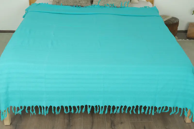 Turkish Bedspread, Bridal Shower Gift, Custom Blanket, 96x68 Cotton Stonewashed Striped Towel, Bachelorette Party Favors, Bachelor Party Gifts - 8