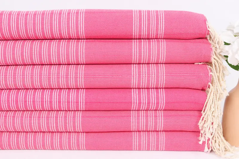 Bath towel, Bridesmaid Gifts, 70x40 Cotton Striped Towel, Best Friend Christmas Gift, Travel towel, Luxury Turkish beach towel with fringe - 3
