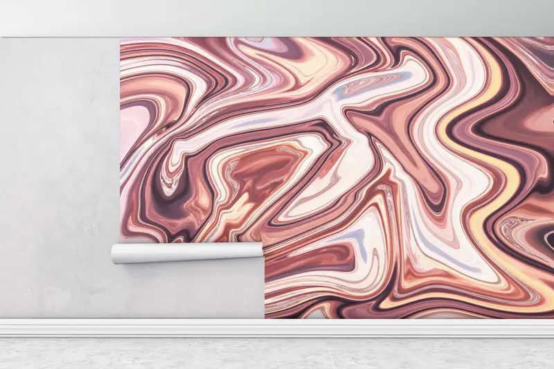 Pink Wall Print,Wall Paper Peel and Stick,Paper Wall Art ,Modern Wall Paper,Pink Tones Wall Art,Contemporary Wall Poster, - 1