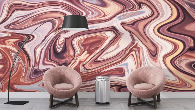 Pink Wall Print,Wall Paper Peel and Stick,Paper Wall Art ,Modern Wall Paper,Pink Tones Wall Art,Contemporary Wall Poster, - 7