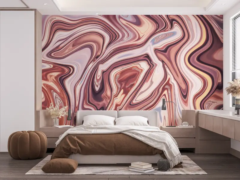 Pink Wall Print,Wall Paper Peel and Stick,Paper Wall Art ,Modern Wall Paper,Pink Tones Wall Art,Contemporary Wall Poster, - 8