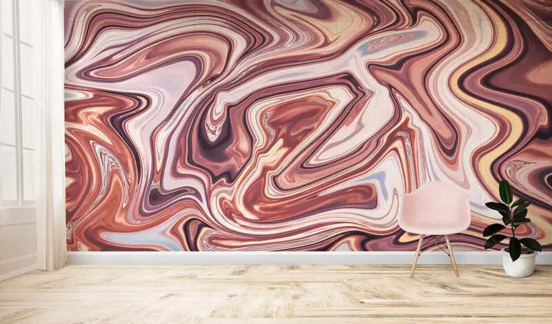 Pink Wall Print,Wall Paper Peel and Stick,Paper Wall Art ,Modern Wall Paper,Pink Tones Wall Art,Contemporary Wall Poster, - 5