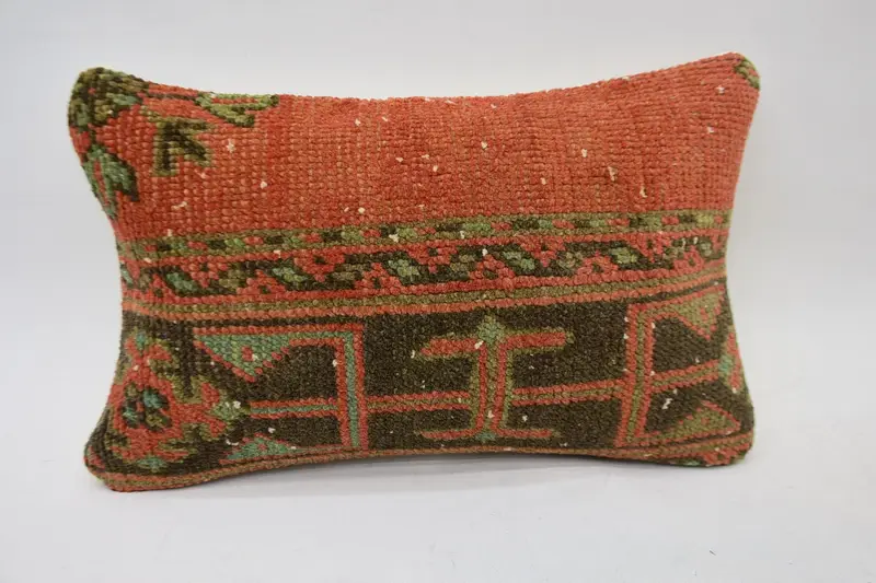 12x20 Red Cushion, Pillow for Sofa, Kilim Pillow Cover, Pillow Cover, Customized Pillow, Aesthetic Cushion, Throw Kilim Pillow - 4