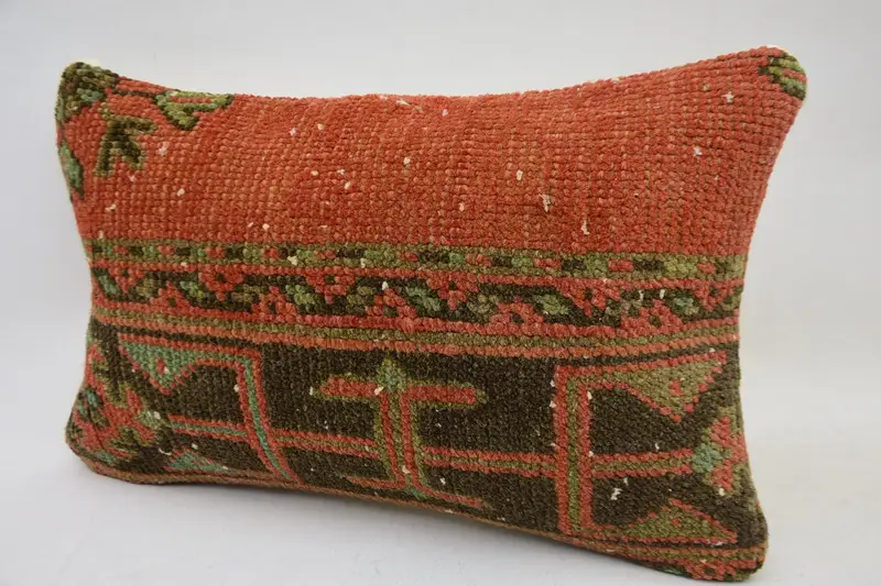 12x20 Red Cushion, Pillow for Sofa, Kilim Pillow Cover, Pillow Cover, Customized Pillow, Aesthetic Cushion, Throw Kilim Pillow - 3