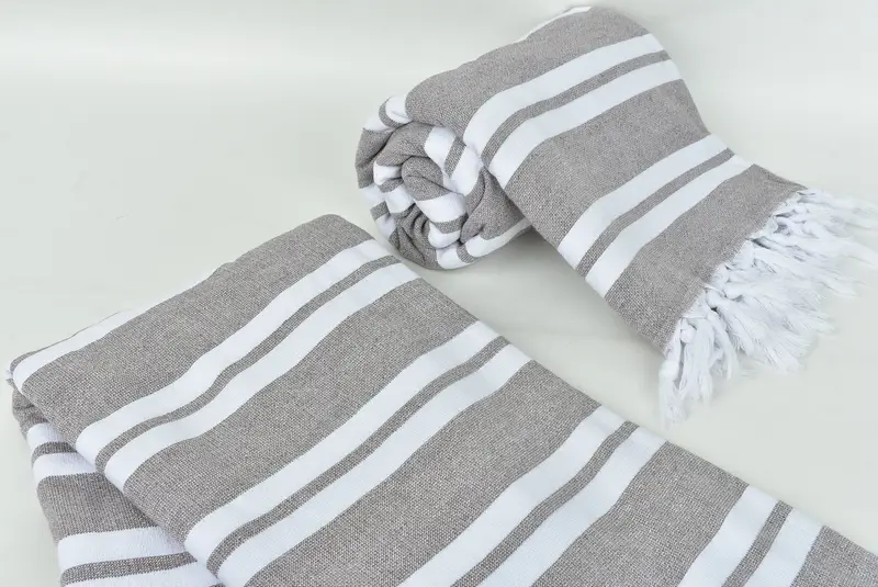 Handmade Turkish bath towel for summer vacation, Beach Towel Bulk, Bridal Gifts, Gift For Him, 68x36 Cotton Striped Terry Towel, Personalized Gifts - 7