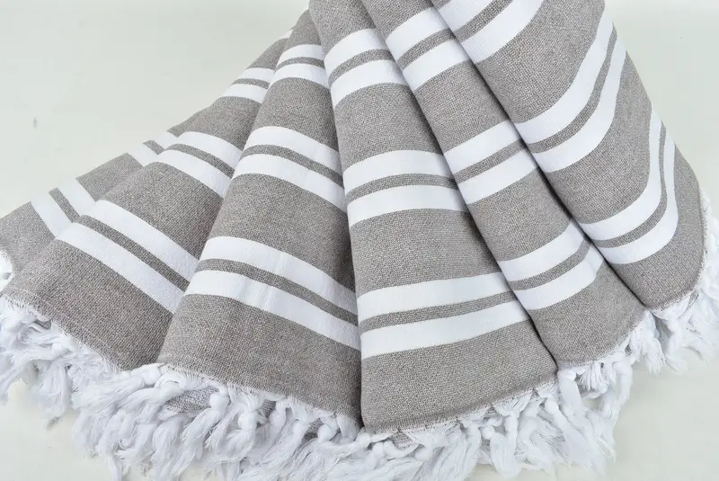 Handmade Turkish bath towel for summer vacation, Beach Towel Bulk, Bridal Gifts, Gift For Him, 68x36 Cotton Striped Terry Towel, Personalized Gifts - 4