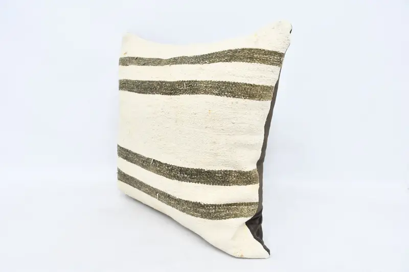 Pattern Throw Cushion, Cushion Case, Art Deco Pillow, 28x28 White Pillow Sham, Boho Pillow, Throw Kilim Pillow, Vintage Kilim Throw Pillow - 4