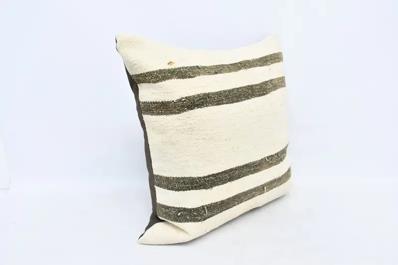 Pattern Throw Cushion, Cushion Case, Art Deco Pillow, 28x28 White Pillow Sham, Boho Pillow, Throw Kilim Pillow, Vintage Kilim Throw Pillow - 3