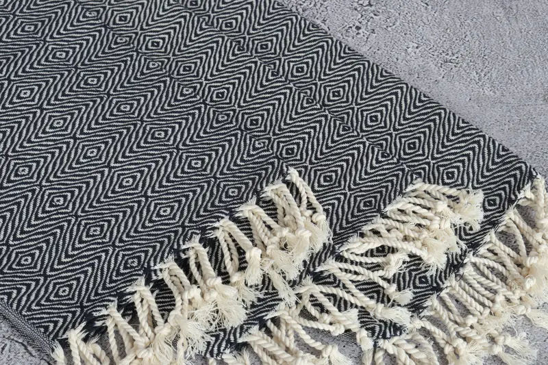 36x18 Cotton Zigzag Diamond Towel, Small Bath Towels, Bridesmaid Gifts, Monogram Kitchen Towel, Monogram Turkish Bath Towel, Personalize Gift - 5