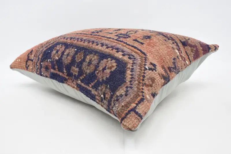 Kilim Pillow Cover, 20x28 Orange Cushion, Pillow Sham, Turkish Pillow, Boho Throw Pillow Cover, Outdoor Bolster Cushion, Ethnical Kilim Rug Pillow - 6