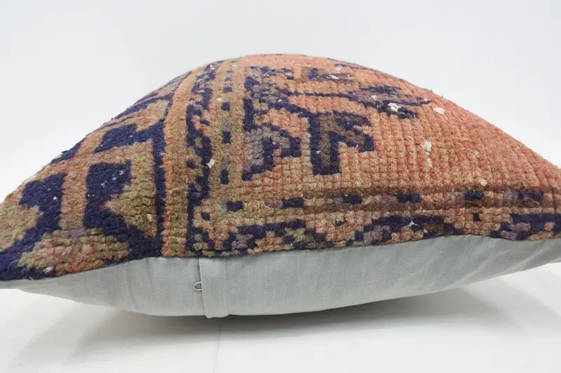 Kilim Pillow Cover, 20x28 Orange Cushion, Pillow Sham, Turkish Pillow, Boho Throw Pillow Cover, Outdoor Bolster Cushion, Ethnical Kilim Rug Pillow - 5