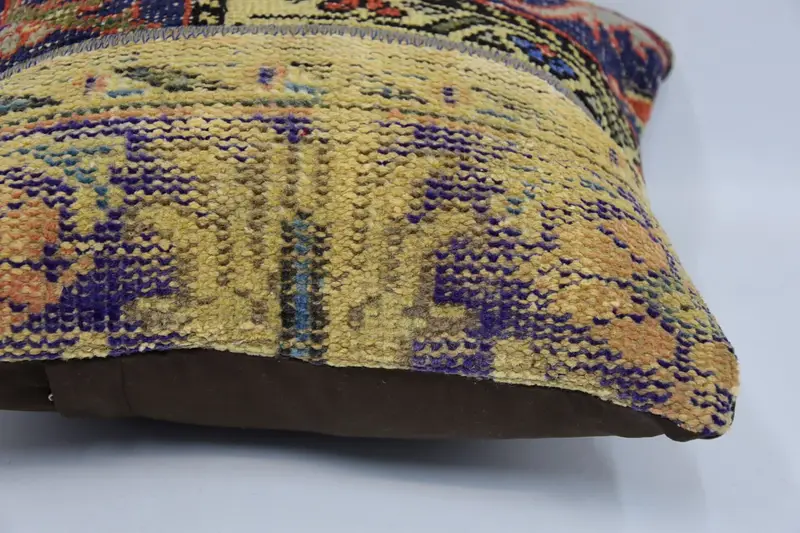 Turkish Rugs Cushion, Pillow Sham, Turkish Pillow, Kilim Cushion Sham, 16x16 Beige Cushion Case, Sofa Cushion Case, Kilim Pillow - 5