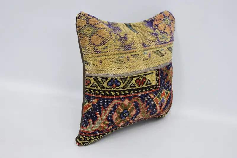 Turkish Rugs Cushion, Pillow Sham, Turkish Pillow, Kilim Cushion Sham, 16x16 Beige Cushion Case, Sofa Cushion Case, Kilim Pillow - 3