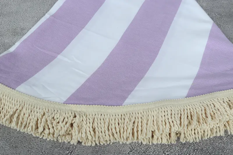 Handmade Gift, Personalized Turkish Towel, Luxury Turkish Bath Towel, Best Beach Towel, Gift Boxes Towel, 64x64 Cotton Striped Round Towel - 6