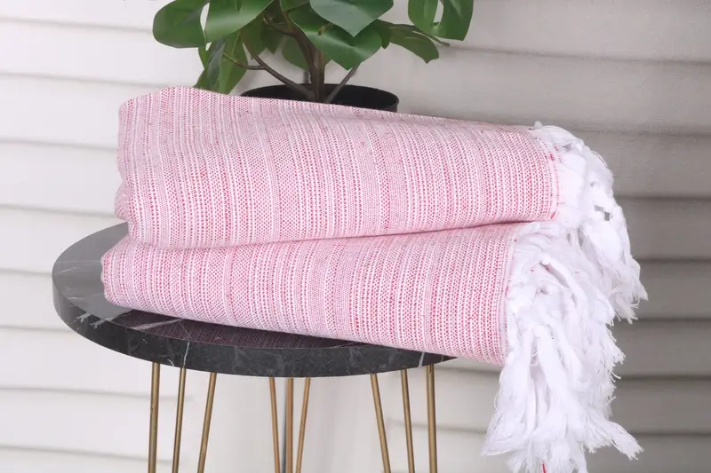 Monogrammed Beach Towel, Wedding Anniversary Gift, Quick-Dry Beach Towel, 70x36 Cotton Flat Towel, Boyfriend Christmas Gift, Sand-free towel - 3
