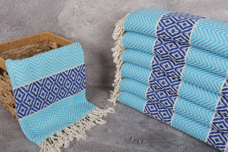 Personalized Towel Gift, Wedding Gift Ideas, Bridal Shower Favors, Absorbent Turkish towel, 70x40 Cotton Chevron Towel, Quick-dry peshtemal - 3