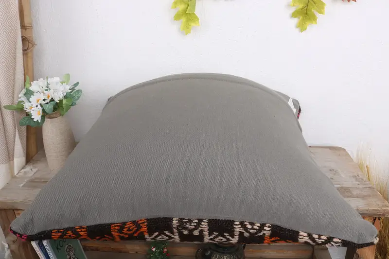 Cushion Case, Bed Cushion Cover, Kilim Cushion Sham, Vintage Pillow, 20x20 Red Cushion Cover, One Of A Kind Cushion, Kilim Pillow - 7