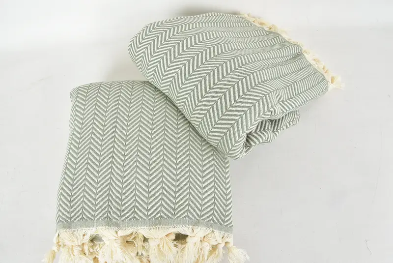 Organic Throw, Throw Blanket, Bedspread, Girl Trip Party Favor, Turkish Bedcover, Decorative Blanket, Bohemian Bedspread, 92x76 Cotton Chevron Towel - 6