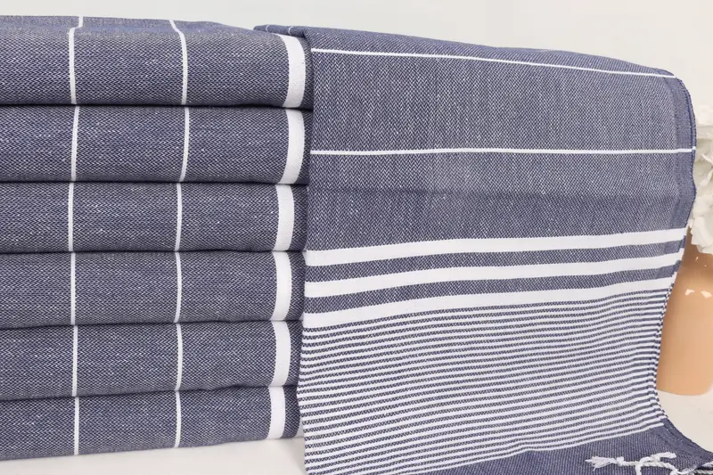 Monogram el havlu, en iyi düğün hediyesi, yaz hediyesi, 40x24 pamuklu çizgili havlu, Türk el havlu, özel el havlu, aile hediyesi, yaz havlu - 2