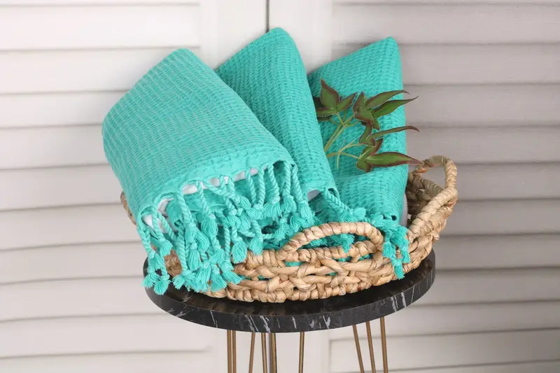 40x20 Cotton Waffle Towel, Mother Of The Groom Gift, Travel Towel, Personalized Kitchen Towel, Monogrammed Hand Towel, Turkish Towel Hand Towel - 5