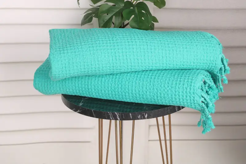 40x20 Cotton Waffle Towel, Mother Of The Groom Gift, Travel Towel, Personalized Kitchen Towel, Monogrammed Hand Towel, Turkish Towel Hand Towel - 3
