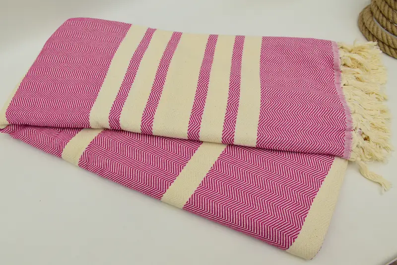 Bedspread Quenn, Turkish Towel Beach Blanket, Organic Throw, Personalized Blanket, Woven Blanket, Tablecloth, 96x80 Cotton Herringbone Towel - 4