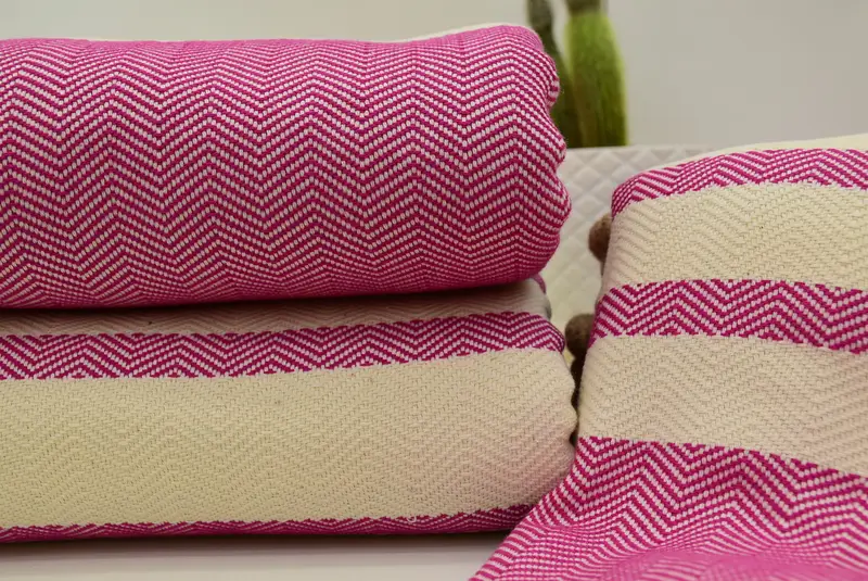 Bedspread Quenn, Turkish Towel Beach Blanket, Organic Throw, Personalized Blanket, Woven Blanket, Tablecloth, 96x80 Cotton Herringbone Towel - 5