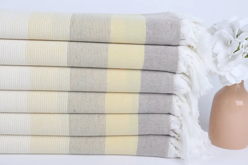 Beach Towel Personalized, Eco-friendly Turkish peshtemal towel, Custom Towel, Bridesmaid Gift, 68x40 Cotton Striped Towel, Spa Gift, Peshtemal Towel - 3