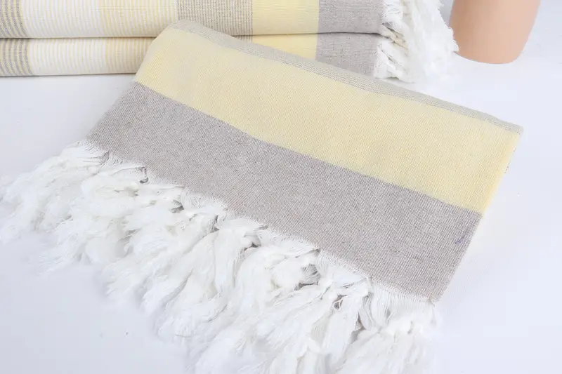 Beach Towel Personalized, Eco-friendly Turkish peshtemal towel, Custom Towel, Bridesmaid Gift, 68x40 Cotton Striped Towel, Spa Gift, Peshtemal Towel - 4