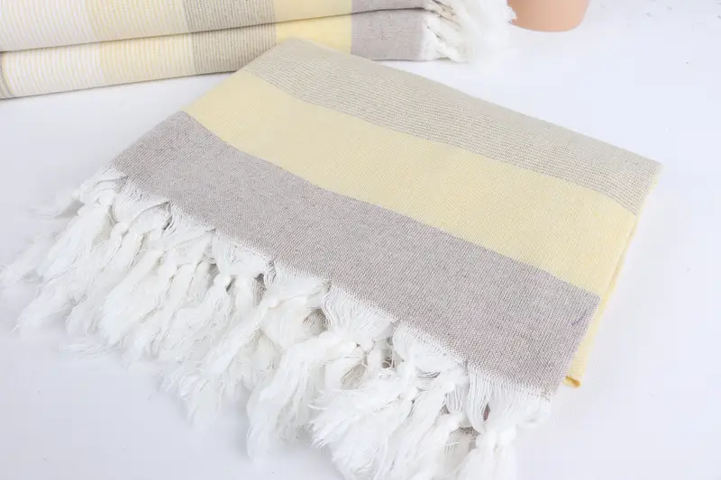 Beach Towel Personalized, Eco-friendly Turkish peshtemal towel, Custom Towel, Bridesmaid Gift, 68x40 Cotton Striped Towel, Spa Gift, Peshtemal Towel - 5