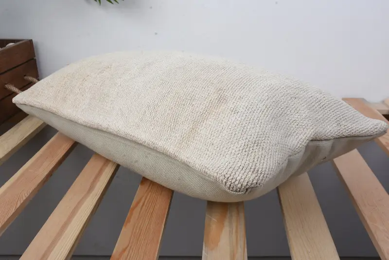 Cushion, Home Decor Pillow, Pillow for Sofa, Kilim Pillow, Authentic Pillow Sham, 12x20 Beige Pillow Cover, Bolster Throw Pillow Case - 6