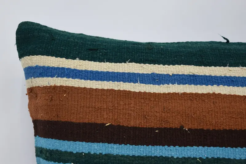 Vintage Kilim Pillow, Vintage Kilim Throw Pillow, Aesthetic Cushion Case, 16x36 Brown Cushion Cover, Kilim Pillow, Cushion - 2