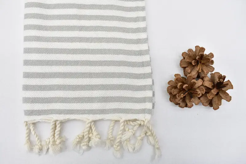 Boyfriend Gift, Personalized Kitchen Towel, 40x18 Cotton Striped Towel, Travel Towel, Monogram Hand Towel, Monogrammed Hand Towel, Christmas Gift - 8