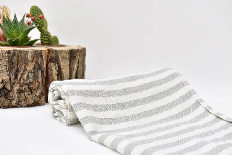 Boyfriend Gift, Personalized Kitchen Towel, 40x18 Cotton Striped Towel, Travel Towel, Monogram Hand Towel, Monogrammed Hand Towel, Christmas Gift - 7