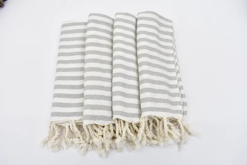 Boyfriend Gift, Personalized Kitchen Towel, 40x18 Cotton Striped Towel, Travel Towel, Monogram Hand Towel, Monogrammed Hand Towel, Christmas Gift - 3