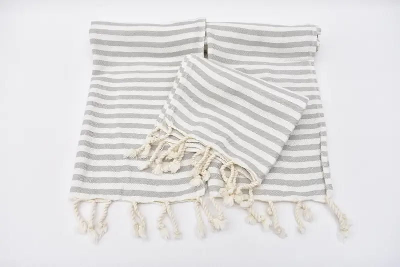 Boyfriend Gift, Personalized Kitchen Towel, 40x18 Cotton Striped Towel, Travel Towel, Monogram Hand Towel, Monogrammed Hand Towel, Christmas Gift - 5